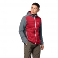 Jack Wolfskin Hybrid Jacket Crossing Peak grey/red Men